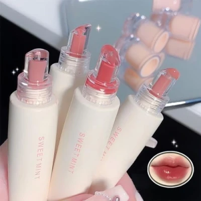 Abbildung von Baorder 4 Stück feuchtigkeitsspendender Jelly Lipgloss, lang anhaltendes wasserdichtes Antihaft Cup Lippenglasur Set, getönter Lippenbalsam,Spiegelflüssige Lippenstifte hellen