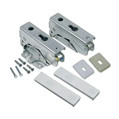 Abbildung von LUTH Premium Profi Parts Türscharnier Set oben unten kompatibel mit Whirlpool 481231018672 für Kühlschrank
