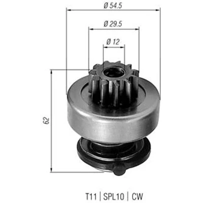 Abbildung von MAGNETI MARELLI 940113020217 Ritzel, Starter