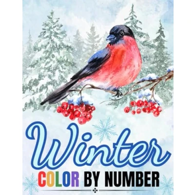 Abbildung von Winter Color by Number Coloring Book For Adults: Large Print Numbers of Scenes Adults, Seniors, Teens and Kids (Color Books Adults)
