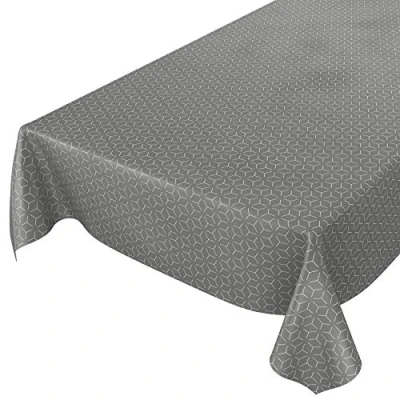 Abbildung von ANRO Tischdecke Wachstuch abwaschbar Wachstuchtischdecke Wachstischdecke Nordic Style Grau 200x140cm
