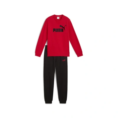 Abbildung von Puma LOGO CREW SUIT Unisex Trainingsanzug für Kinder, Größe: 164, For all time red