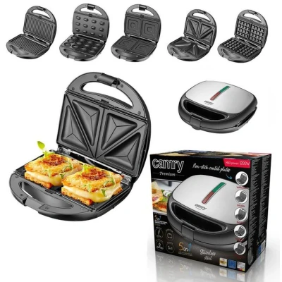 Abbildung von Camry Sandwichmaker CR 3042 5in1 Sandwichmaker, Kontaktgrill, Waffeleisen, Nuss Maker