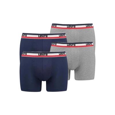 Abbildung von Levi&#039;s 4ER PACK Sportswear Logobund Panties, Herren, Größe: Large, Rot dunkelgrau