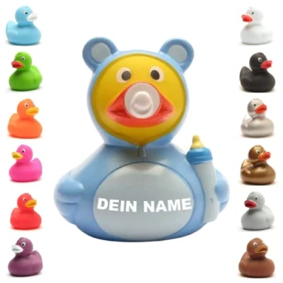 Abbildung von Badeente personalisierbar (Baby Junge Ente)