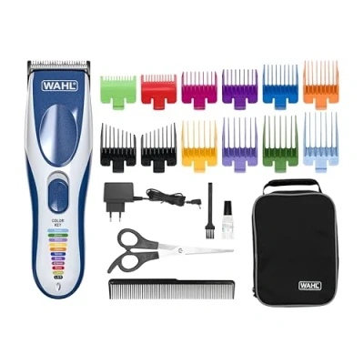 Abbildung von Wahl Haar und Bartschneider 09649 016, 20 teilig, Color Pro Cordless, Netz /Akku Haarschneideset