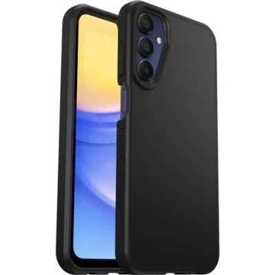 Abbildung von OtterBox Sleek Hülle für Samsung Galaxy A15 / 5G, stoßfest, sturzsicher, ultraschlank, schützende Hülle, Getestet nach Militärstandard, Schwarz, Keine Einzelhandelsverpackung