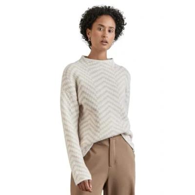 Abbildung von Street One Jaquard Strickpullover, Damen, Größe: 46, Weiß