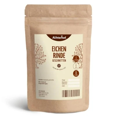 Abbildung von Eichenrinde 500g getrocknet und geschnitten ideal für Sitz oder Fußbäder, Wickel/Umschläge auch als Tee naturrein vom Achterhof
