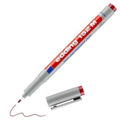 Abbildung von edding OHP Marker 152 M non permanent 1mm rot