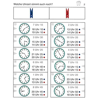 Abbildung von Wie viel Uhr ist es?: (3. und 4. Klasse) (Bergedorfer® Colorclips)
