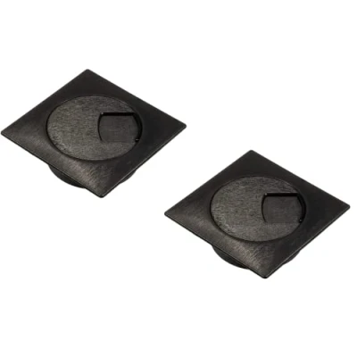 Abbildung von Gedotec Kabeldurchführung schreibtisch aus stabilem ABS Kunststoff 2 Stück quadratische Kabeldurchlässe 80mm PLAZA Kabeldose Schwarz Kabelführung eckig zum Eindrücken kabelkanal