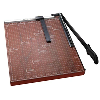 Abbildung von Voluker A3 Papierschneidemaschine, Profi Cutter, Papierschneider, Hebelschneider, Holzsockel, 48,5 x 38,5 3,3 cm