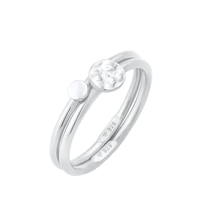 Abbildung von Elli Basic Vintage LOOK Ring, Damen, Größe: 54, Silber