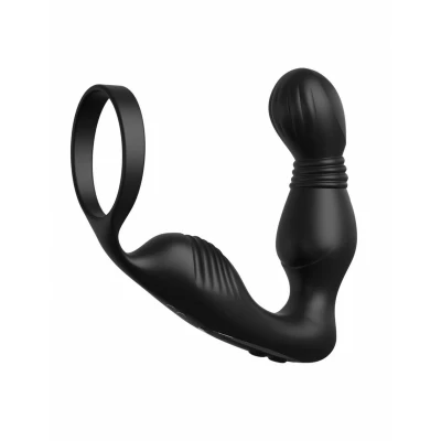 Abbildung von Analvibrator „Ass Gasm Pro P Spot Milker“ mit Penisring und nickender Punkt Spitze