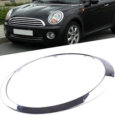 Abbildung von KYYET Chrome Headlight Trim Ring Bezel Compatible with Mini Cooper 2007 2014 R56 R57 R58 R59 (links)