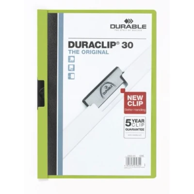 Abbildung von Durable Klemm Mappe Duraclip Original 30 (für 1 Blatt A4), 25 Stück, petrol/dunkelgrün, 220032