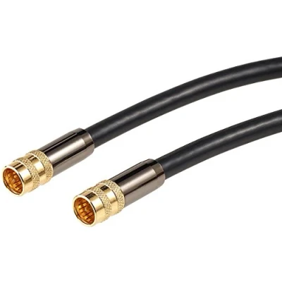 Abbildung von auvisio Sat Zubehör: HDTV Antennenkabel (F Stecker), 1 m, 105 dB, 4 fache Abschirmung (Antennenkabel Receiver, Satelliten Kabel, Anschlusskabel)