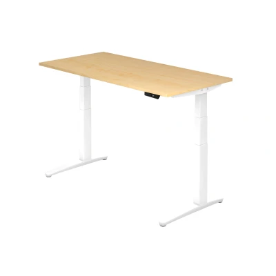 Abbildung von Hammerbacher Schreibtisch XBHM16 Ahorn/Weiß