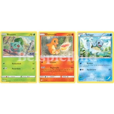 Abbildung von Pokemon Karten 3er Set Starter