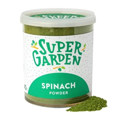 Abbildung von Gefriergetrocknetes Spinatpulver 100% natürlich und vegan Reich an Vitaminen Mineralstoffen Ideal für Smoothies, Backen Kochen 40g