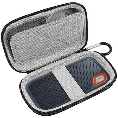 Abbildung von Tasche für SanDisk 1TB 2TB 500GB Extreme Portable SSD, passend PRO Externe Solid State Drive, Festplattenspeicherhalter SDSSDE61/SDSSDE60/SDSSDE81 (nur Box)(Blau)