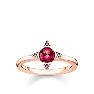 Abbildung von Thomas Sabo Damen Ring Farbige Steine rosé 925 Sterlingsilber roségold vergoldet TR2263 540 10 56