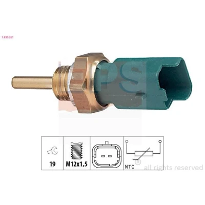 Abbildung von EPS 1.830.261 Kühlmitteltemperatursensor Made in Italy OE Equivalent OPEL: Corsa D Schrägheck, Zafira B, Astra H Caravan, FIAT: Panda II Schrägheck