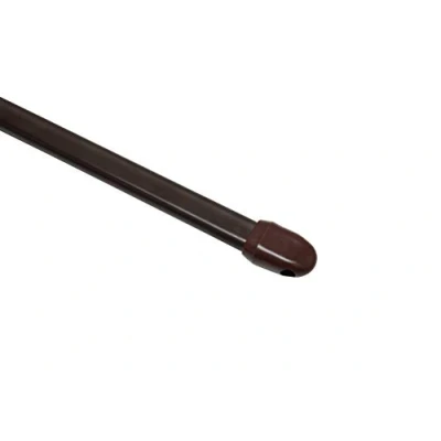 Abbildung von GARDINIA Vitragestange flachoval, Ausziehbar, Gardinenstange, Metall/Kunststoff, Braun, 40 65 cm, 2 Stück