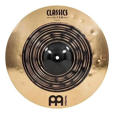 Abbildung von Meinl Classics Custom Dual 16 Zoll Crash (Video) Schlagzeug Becken (40,64cm) B12 Bronze, Dunkles und Brilliantes Finish (CC16DUC)