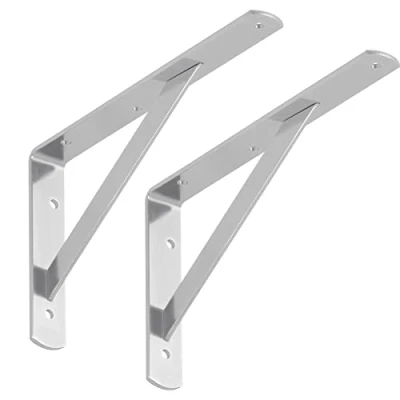 Abbildung von SOTECH 4er Set Regalkonsolen (250 x 150 30 mm, verzinkt, pulverbeschichtet), Konsole mit Querstrebe zur Stabilisierung