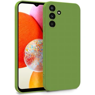 Abbildung von MyGadget Hülle für Samsung Galaxy A14 5G Zweilagige Handyhülle mit Kameraschutz Cover Innenfutter &amp; Silikon außen Grün
