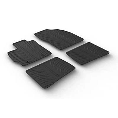 Abbildung von Gledring 0270 Fußmattensatz Gummi vorne und hinten 4 schwarz 750mm 550mm