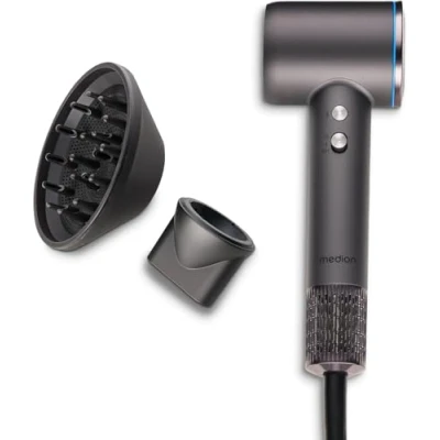 Abbildung von Medion® Ionic Haartrockner HD1 (MD19983), 1600 W, Selbstreinigungsfunktion, 3 Temperatur und 2 Luftstromstufen