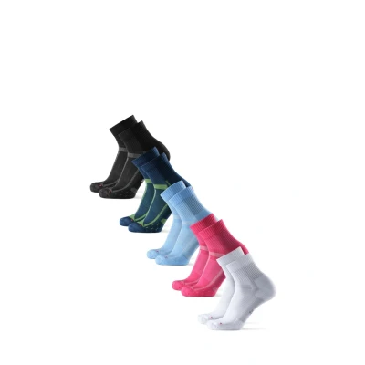 Abbildung von Danish Endurance LONG Distance Running 5 PACK Sportsocken, Größe: 39 42, Multicolour black grey blue yellow pink light white