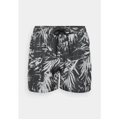 Abbildung von Calvin Klein Swimwear Medium Drawstring Print Badeshorts, Herren, Größe: Large, Black