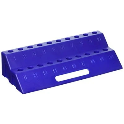 Abbildung von neoLab Polypropylen Reaktionsgefäß Ständer, Steckbar, Blau, 210 mm x 90 50