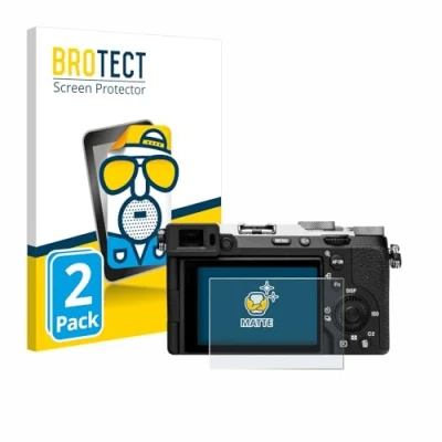 Abbildung von BROTECT Entspiegelungs Schutzfolie für Sony Alpha 7C II (ILCE 7CM2) (2 Stück) Matte Displayschutz Folie, Anti Reflex, Fingerprint