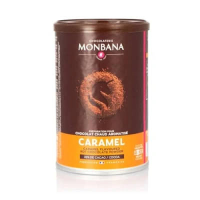 Abbildung von Monbana Schokoladenpulver Karamell 250g Dose (mind. 32% Kakao), 1er Pack (1 x 250 g)