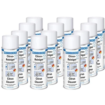 Abbildung von WEICON Citrus Reiniger 12er Set 400 ml Spray Allzweckreiniger Universalreiniger Entfernt Fett, Öl, Schmierstoffe, Klebstoffreste UVM. von Metall, Glas, Fenstern, Keramik, Kunststoff usw.