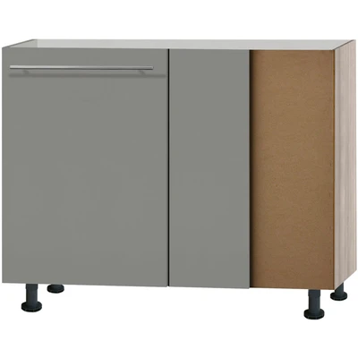 Abbildung von OPTIFIT Eckunterschrank &quot;Bern&quot;, 100 cm breit, mit 1 Tür höhenverstellbaren Füßen, Metallgriff