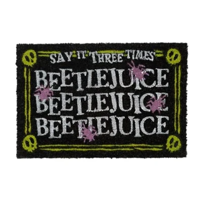 Abbildung von Grupo Erik Kokosmatte Fußmatte Beetlejuice Schmutzfangmatte ca. 40x60 cm Fussmatte Lustig Türmatte Innen Merch