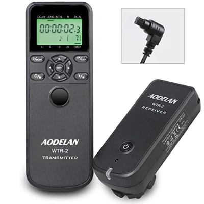 Abbildung von Fernauslöser für Canon EOS R3, R5, R5 C, 10D, 6D Mark II, 1D X 1DX III, 5D IV etc, Kabellose/Drahtauslöser Timer Fernbedienung Selbstauslöser