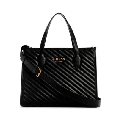 Abbildung von Guess Silvana TOTE Handtasche, Damen, Größe: One Size, Black