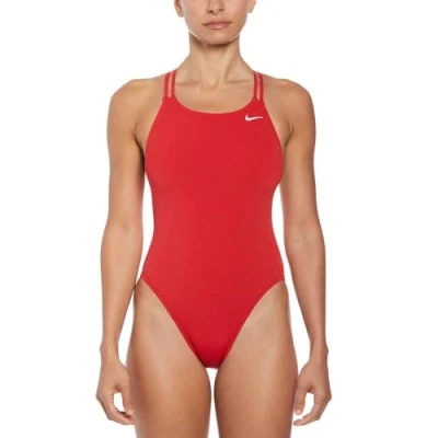 Abbildung von Nike Spiderback One Piece Badeanzug Damen, Trainingsanzug, NESSA003 614, Rot (University Red), M