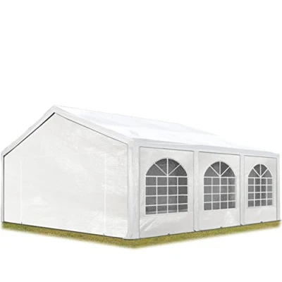 Abbildung von TOOLPORT Hochwertiges Partyzelt 5x6 m Pavillon Zelt PE Plane 450 N Gartenzelt Festzelt Wasserdicht weiß