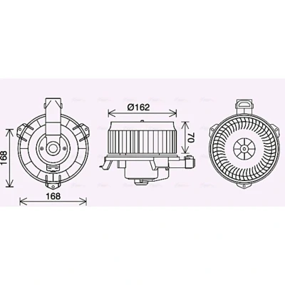 Abbildung von PRASCO TO8743 Elektromotor, Innenraumgebläse 12