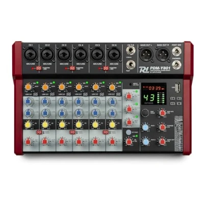 Abbildung von Power Dynamics PDM Y801 Audiomixer 8 Kanal Mischpult mit