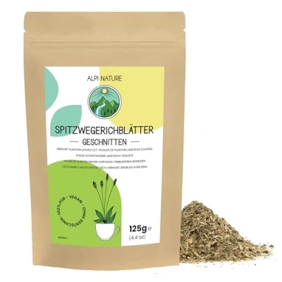 Abbildung von Spitzwegerich 125g von Alpi Nature, Tee lose, Blätter, getrocknet zur Zubereitung Tee, Wegerich und Kräutertee
