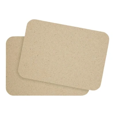 Abbildung von DIN A6 Karten Set Blanko zum Basteln und Selbstgestalten wahlweise mit runden Ecken oder Vintage Kontur 300 g/m² Kraftpapier Graspapier Tonkarton Fotokarton (Graspapier rund, 100 Karten)